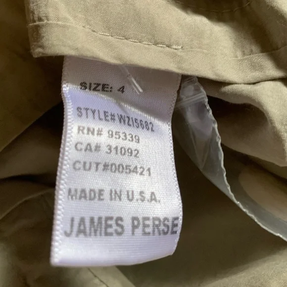 NWT! James Perse Belted Silk/Cotton Knee Skirt Size 4 - Picture 11 of 13